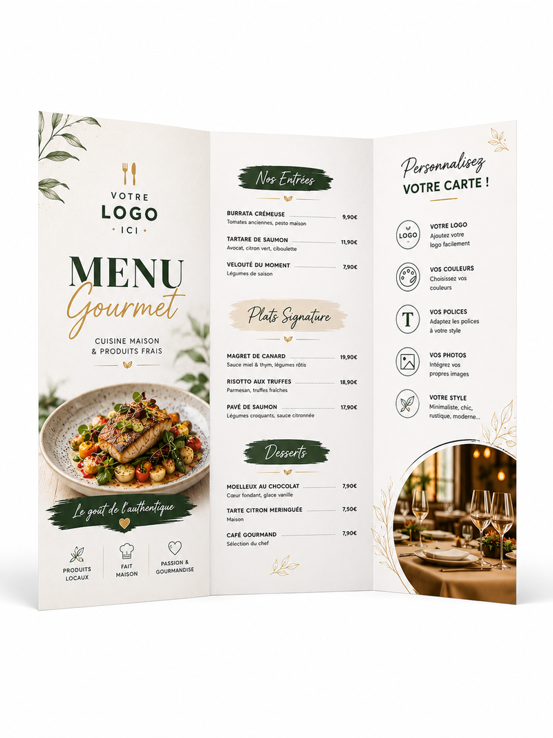 Cartes de menu