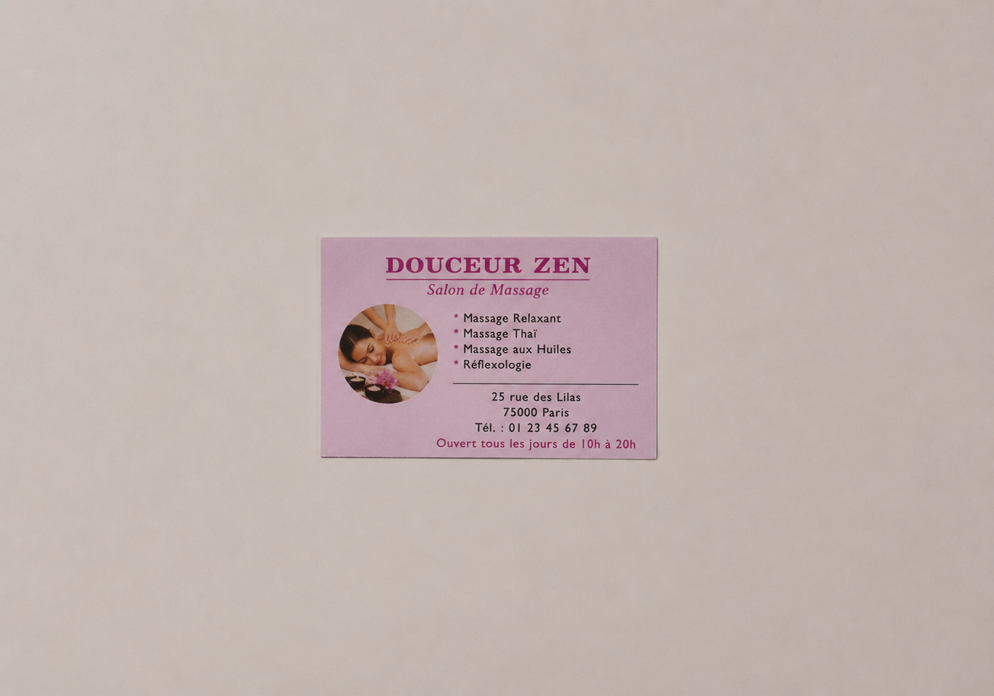 Transformation carte de visite - Avant