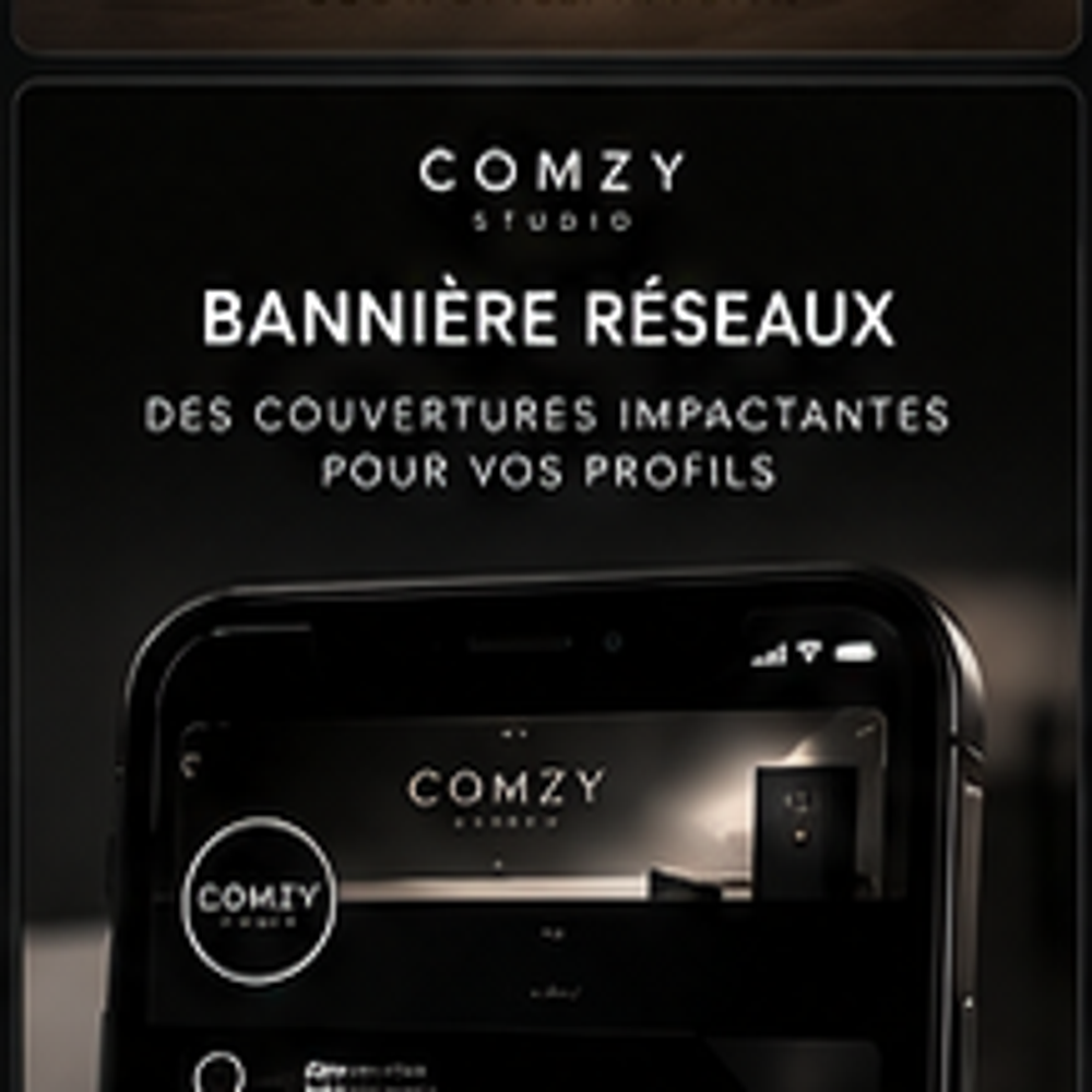 COMZY Studio - Bannière réseaux sociaux